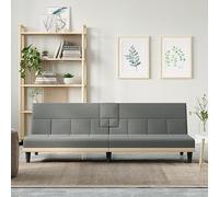 KTHLBRH Divano letto con portabevande in tessuto grigio scuro, divano da soggiorno, mobili per quello, divani e divani, complemento perfetto per il vostro soggiorno o camera degli ospiti