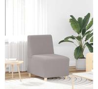 KTHLBRH Divano Modulare Senza Braccioli Grigio Chiaro | Tessuto Riccio Simil Lana, Struttura Compensato, Schiuma, 55x74x82 cm, 110 kg