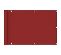KTHLBRH frangivista per balcone, in HDPE, rosso, 90 x 400 cm, per la privacy e la decorazione elegante per il vostro balcone