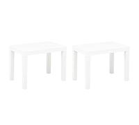 KTHLBRH Gartenb?nke 2 pezzi mobili da giardino, verande e posti a sedere all'aperto, la scelta migliore per piscine, balconi, giardini, plastica bianca