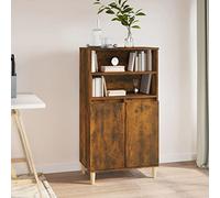 KTHLBRH Highboard affumicatura 60 x 36 x 110 cm, materiale in legno, credenza per camera da letto, sidebordo, dresser, adatto per cucina, camera da letto, sala da pranzo, soggiorno o corridoi