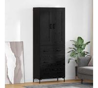 KTHLBRH Highboard nero effetto rovere, materiale in legno
