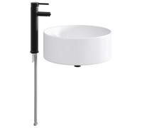 KTHLBRH Lavabo in metallo, 40,5 x 40,5 x 15,5 cm, nero opaco