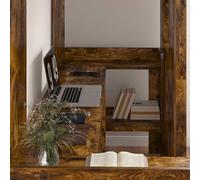 KTHLBRH Letto Loft Singolo con Scrivania Rovere Fumé | Legno Ingegnerizzato, Stabile e Durevole, con Scaffali, Ideale per Studio e Lavoro