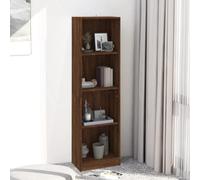KTHLBRH Libreria a 4 scomparti, effetto quercia, 40 x 24 x 143 cm, multiuso, adatta per camera da letto, ufficio e soggiorno