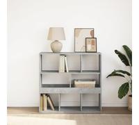 KTHLBRH Libreria Classica Grigio Cemento con 8 Scomparti Spaziosi, Scaffale Multiuso in Truciolato Resistente per Libri, Riviste e Oggetti Decorativi, Ideale come Divisorio