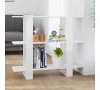 KTHLBRH Libreria/divisorio bianco lucido, 100 x 30 x 87 cm, credenza multiuso adatta per camera da letto, ufficio e soggiorno