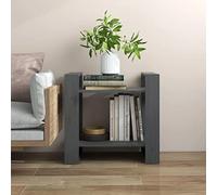 KTHLBRH Libreria/divisorio grigio 60 x 35 x 57 cm in legno di pino massiccio, armadietto vetrina, scaffale per libri, adatto per soggiorno, camera da letto, corridoio