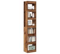 KTHLBRH Libreria in Legno Antico 40x30x198 cm Scaffale Porta Libri Multiuso Divisorio Ambiente Ampio Spazio Conservazione Riviste DVD Stabilità Resistenza Umidità Truciolato Robusto