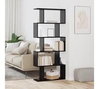 KTHLBRH Libreria in legno di acacia massiccio, moderna mensola per soggiorno, design rettangolare, per libri e decorazioni, elegante arredamento in stile rustico, venature del legno