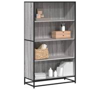 KTHLBRH Libreria industriale in legno con struttura in metallo per libri, riviste, DVD e dispositivi multimediali, scaffale stabile ad alta stabilità