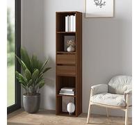 KTHLBRH Libreria marrone effetto quercia 36 x 30 x 171 cm, in legno multiuso, adatta per camera da letto, ufficio e soggiorno