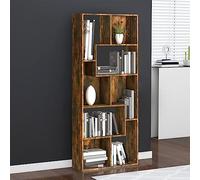 KTHLBRH Libreria moderna in legno con molto spazio, elegante e stabile per uso orizzontale o verticale, resistente all'umidità e facile da pulire