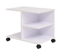 KTHLBRH Mobile contenitore autoportante Libreria salvaspazio Scaffale con Rotelle 50x35x42 cm Bianco Scaffale per soggiorno camera da letto casa e ufficio
