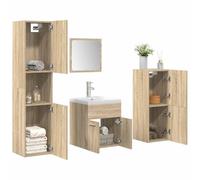 KTHLBRH Mobile da bagno con lavabo e specchio, in legno, resistente all'umidità, facile da pulire e da montare a parete, per spazio ordinato