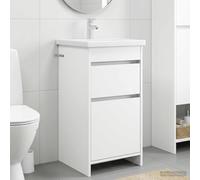 KTHLBRH Mobile da bagno con lavandino, bianco, 42 x 40 x 84,5 cm | legno, cassetti, lavabo integrato, aspetto moderno, montaggio a coppia