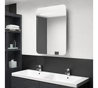 KTHLBRH Mobile da bagno con specchio a LED, effetto quercia, 60 x 11 x 80 cm