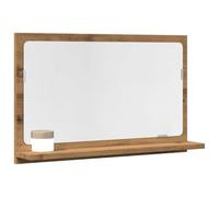 KTHLBRH Mobile da bagno con specchio - Armadio da parete con ripiano fisso, ampio spazio per articoli da toeletta, materiale in legno di ingegneria resistente all'umidità