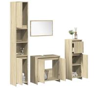 KTHLBRH Mobile da bagno con specchio e lavabo integrato, armadio con ante pratiche, materiale in legno di ingegneria resistente all'umidità, ampio spazio