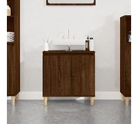 KTHLBRH Mobile per lavabo con raggi UV, effetto quercia, 58 x 33 x 60 cm