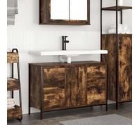 KTHLBRH Mobile per lavabo da bagno con cassetti multipli e armadio chiuso, scaffale interno per stoccaggio organizzato, materiale in legno di ingegneria resistente all'umidità