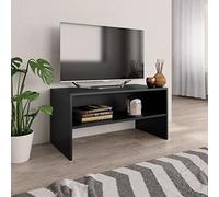 KTHLBRH Mobile per Televisore Mobile porta tv Tavolino Laterale Mobile TV Nero 80x40x40 cm in Truciolato per Soggiorno Camera da Letto Ufficio