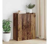 KTHLBRH Mobile sospeso in legno vecchio armadio da parete con ante a cerniera e ripiani, organizer moderno per interni 69,5 x 34 x 90 cm