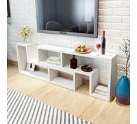 KTHLBRH Mobile TV doppio a forma di L bianco TV tavolo comò TV armadio tv comò