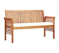 KTHLBRH Panchina da giardino a 3 posti, per giardino, parco, esterno, terrazza, prato, con cuscino, 150 cm, legno massiccio di acacia