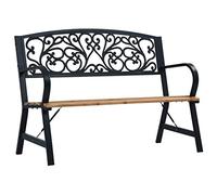 KTHLBRH Panchina da giardino, adatta per mobili da terrazza, verande, esterni, giardino, terrazza, veranda, piscina, balcone, 120 cm in legno