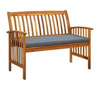 KTHLBRH Panchina da giardino, mobili da giardino, veranda e posti a sedere all'aperto, la scelta migliore per piscine, balconi, giardini, con cuscino 119 cm, legno massello di acacia
