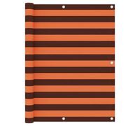 KTHLBRH Paravento per balcone, arancione e marrone, 120 x 400 cm, in tessuto Oxford, per la privacy e la decorazione elegante per il vostro balcone