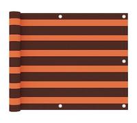 KTHLBRH Paravento per balcone, arancione e marrone, 75 x 300 cm, in tessuto Oxford, per la privacy e la decorazione elegante per il vostro balcone