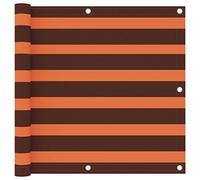 KTHLBRH Paravento per balcone, arancione e marrone, 90 x 400 cm, in tessuto Oxford, per la privacy e la decorazione elegante per il vostro balcone