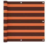 KTHLBRH Paravento per balcone, arancione e marrone, 90 x 600 cm, in tessuto Oxford, per la privacy e la decorazione elegante per il vostro balcone