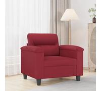 KTHLBRH Poltrona in pelle sintetica rossa rossa poltrona in similpelle divano moderno e confortevole per soggiorno, 60 cm