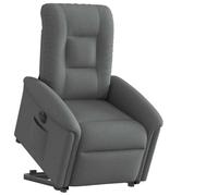 KTHLBRH Poltrona relax elettrica con supporto per alzarsi, in tessuto grigio scuro, per sala d'attesa, camera da letto, cucina
