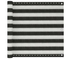 KTHLBRH Protezione per la privacy del balcone, in HDPE, 90 x 400 cm, antracite e bianco, per la privacy e la decorazione elegante per il vostro balcone