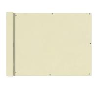 KTHLBRH Protezione per la privacy del balcone, in tessuto Oxford, 90 x 400 cm, crema, per la privacy e la decorazione elegante per il vostro balcone