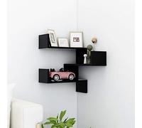 KTHLBRH Scaffale Angolare da Parete Nero 40x40x50 cm in Truciolato mensola sospesa libreria a muro mensole camera da letto Mensole da muro Adatto per soggiorno, camera da letto,ufficio