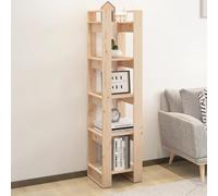 KTHLBRH Scaffale in legno di pino massiccio con design elegante e classico, scaffale aperto senza pannello posteriore per libri, riviste e decorazioni, divisore per spazi