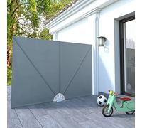 KTHLBRH Scomparti laterali pieghevoli per terrazze, grigio, 240 x 160 cm, per la privacy e la decorazione elegante per il vostro balcone