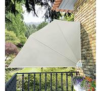 KTHLBRH Scomparti pieghevoli per balcone, color crema, 160 x 240 cm, per la privacy e la decorazione elegante per il vostro balcone