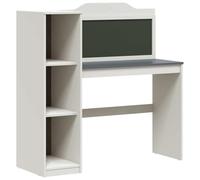 KTHLBRH Scrivania in ardesia e grigio, per studio o ufficio, con ripiani e stoccaggio, 120 x 45 x 118,5 cm