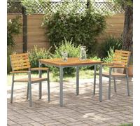 KTHLBRH Sedia da giardino in legno di acacia massiccio, con braccioli piatti, design minimalista e resistente alle intemperie, per terrazze e spazi esterni, facile manutenzione