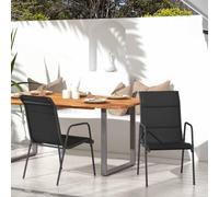 KTHLBRH Sedie da giardino comode con struttura in acciaio e tessuto tessile, poltrone esterne leggere per patio, cena, lettura e relax con familiari e amici, resistenti