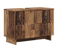 KTHLBRH Set 2 Armadi Bagno EDE Legno co, Legno Ingegnerizzato, Resistente | Design lineare moderno, ante reversibili, facile pulizia, spazio salvato, montaggio richiesto