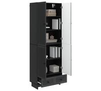 KTHLBRH Set Armadi 2 pcs Nero 66 x 34,5 x 95 cm Legno Ingegnerizzato