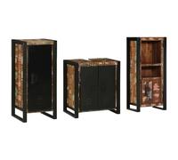 KTHLBRH Set di armadi da bagno industriali rettangolari strutturati per lo stoccaggio e l'organizzazione senza sforzo con stile loft urbano e montaggio a parete per spazi