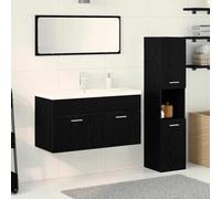 KTHLBRH Set di mobili da bagno in legno moderno con specchio e porta morbida, per risparmiare spazio, materiale resistente e facile da pulire, ideale